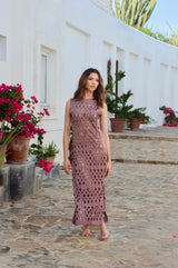 Alborada Lilac Laser Cut Dress